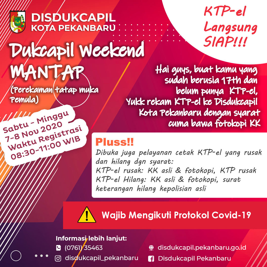 Digital brosur program Dukcapil Weekend MANTAP'