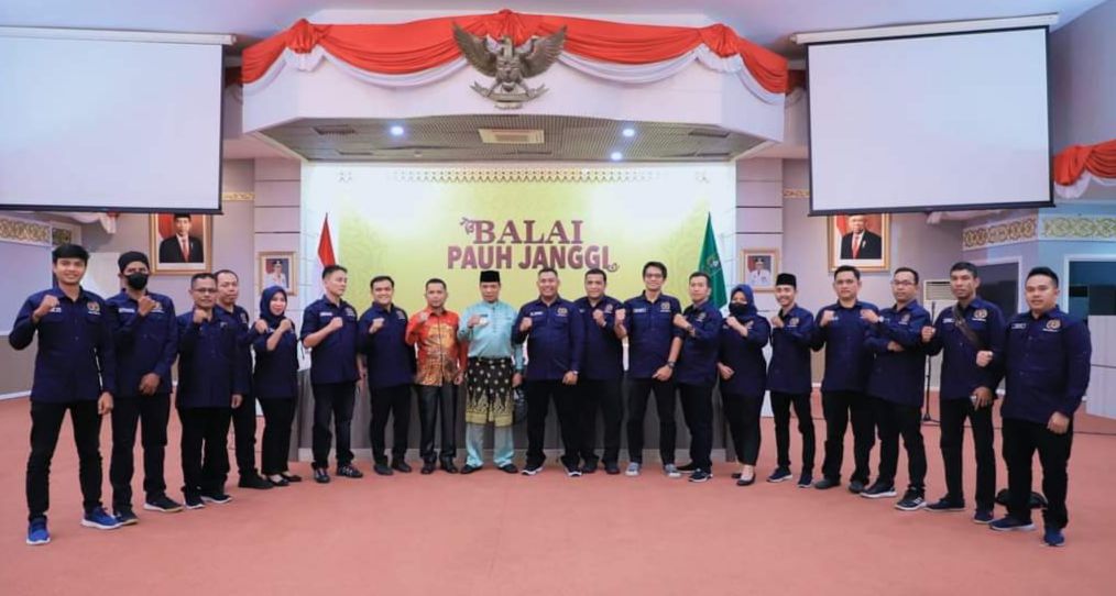 Foto bersama pengurus PWI Pokja Kota Pekanbaru