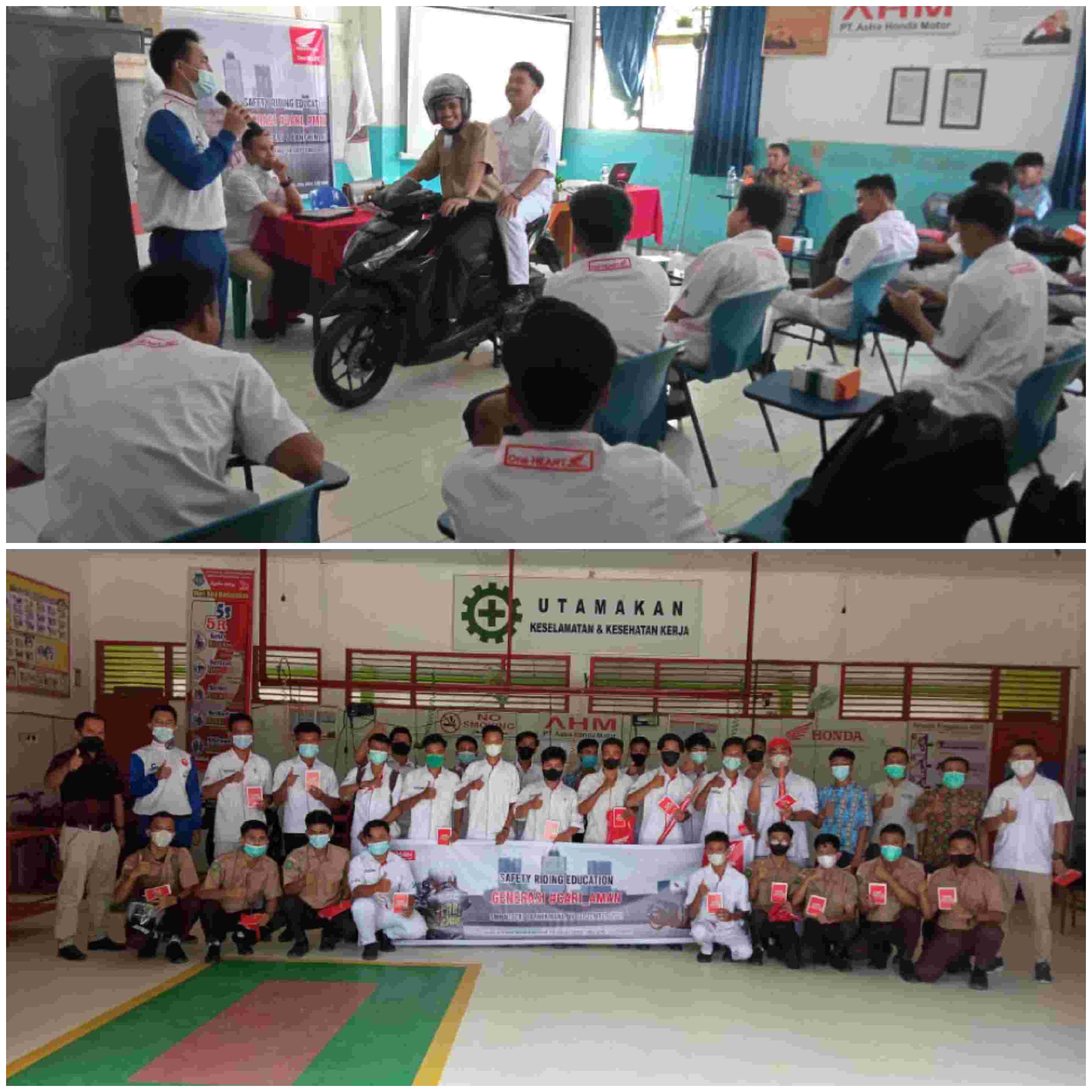 Capella Honda Sampaikan Ilmu Berkendara Pelajar SMKN 1 Bangkinang