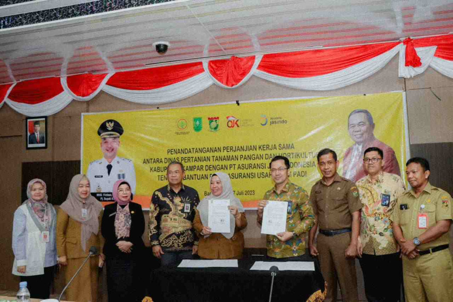 OJK Riau Apresiasi Pemda Kampar dan Jasindo Beri Asuransi 1000 Hektar Padi