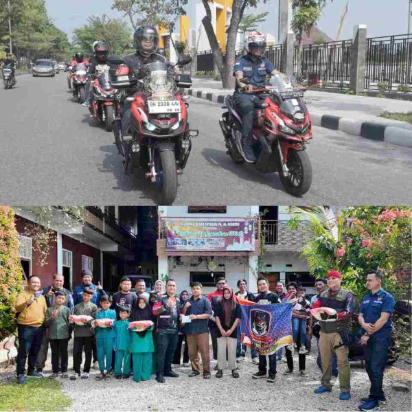 Jelajah Kota Pekanbaru, Bikers ADV dan Capella Honda Berbagi Manfaat