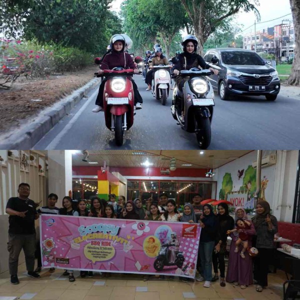 CDN Riau Ajak Komunitas Scoopy Rolling City di Pekanbaru