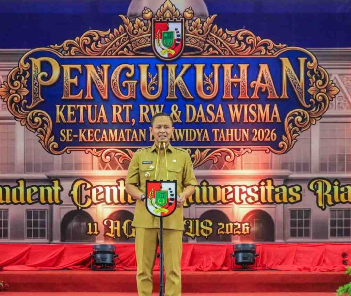 Pengukuhan RT RW dan Dasawisma Binawidya, Pemko Pekanbaru Perkuat Tata Kelola hingga Tingkat Keluarga