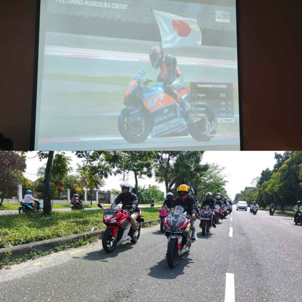 Tingkatkan Kebersamaan, CDN Riau Ajak Komunitas Honda Pekanbaru Nobar MotoGP Mandalika 2024