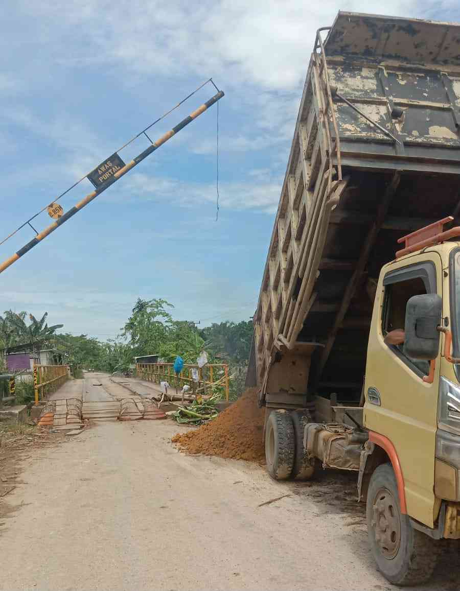 Pemkab Rohil Lakukan Penanggulangan Darurat akibat Runtuhnya Jembatan Penghulu Annas Makmun