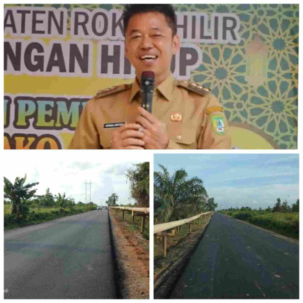 Bupati Rohil Berhasil Yakinkan PT PHR Perbaiki Jalan Lintas Kubu