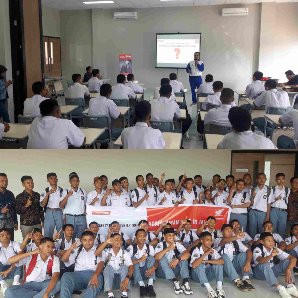 CDN Riau Edukasi Berkendara 50 Siswa SMK 5 Pekanbaru
