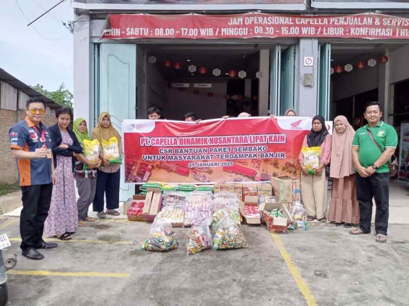 Wujud Nyata Implementasi Sinergi Bagi Negeri, Capella Honda Beri Bantuan Korban Banjir