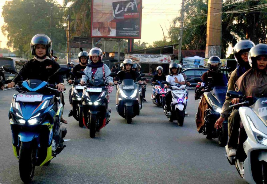 150 Bikers Ramaikan Vario Evo 160 Night Ride, Capella Honda Gaungkan Cari Aman di Pekanbaru