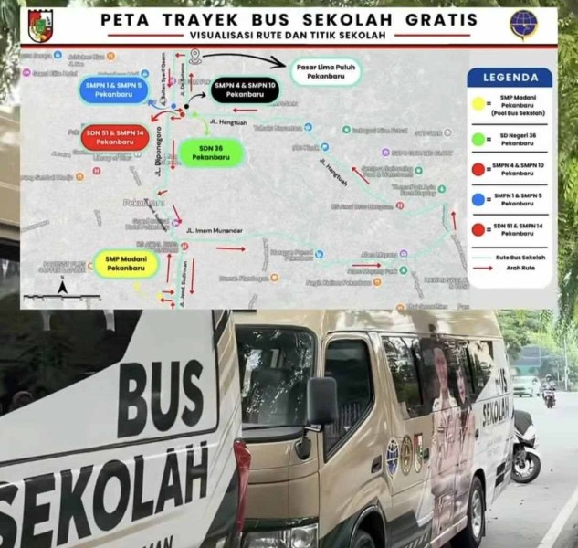 Bus Gratis Pekanbaru Layani Pelajar di Tujuh Sekolah