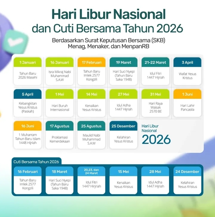Pemerintah Riau Keluarkan Edaran Libur Nasional dan Cuti 2026