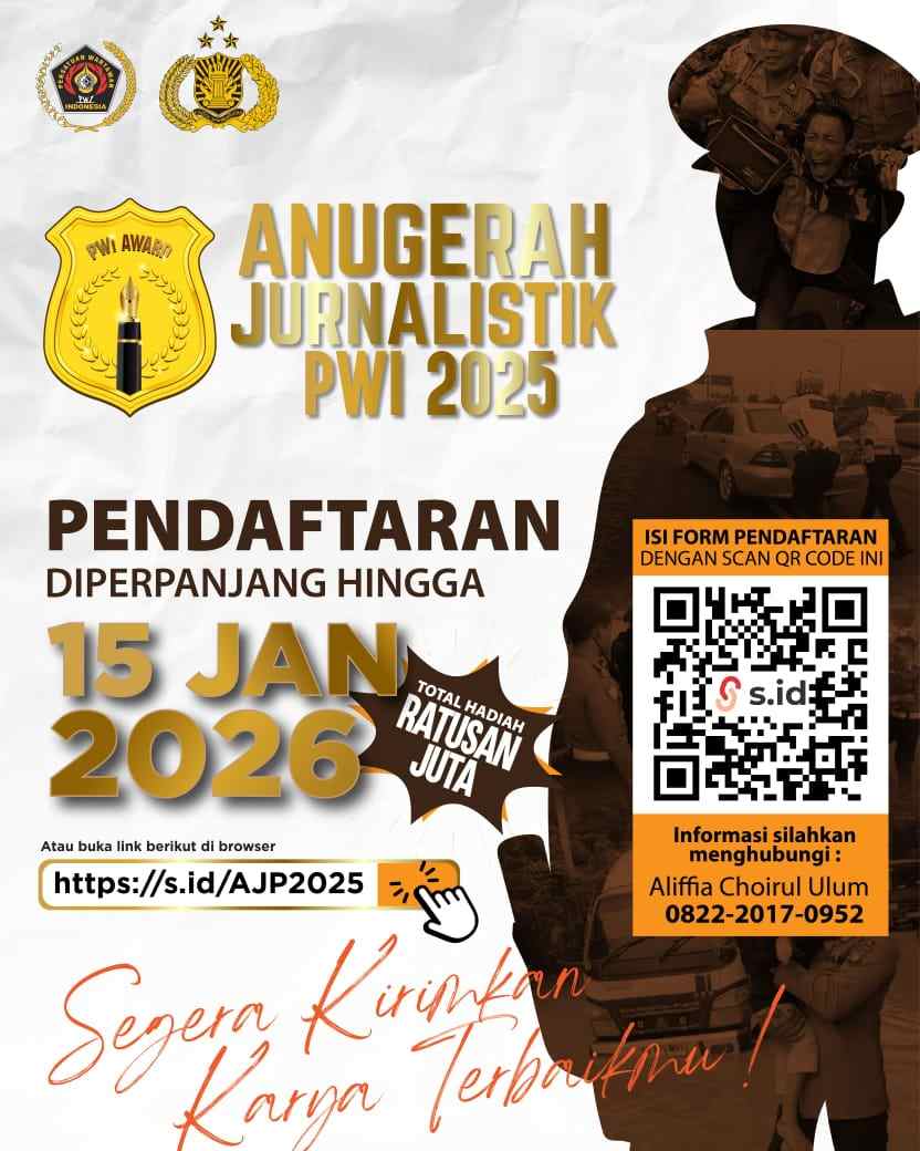 PWI Perpanjang Batas Pengumpulan Karya AJP Award 2025