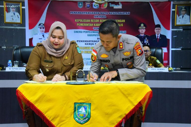 Bupati Bengkalis Teken Kerjasama Polres Bengkalis dan Dua RSUD