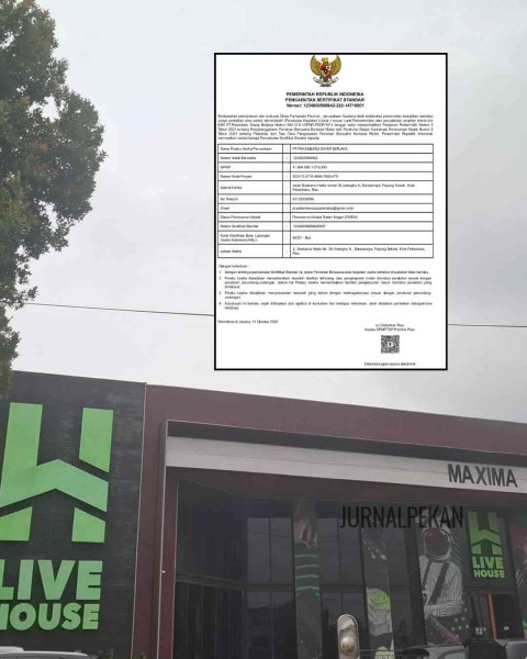 Izin Bar Diskotek HW Live House Pekanbaru Dicabut