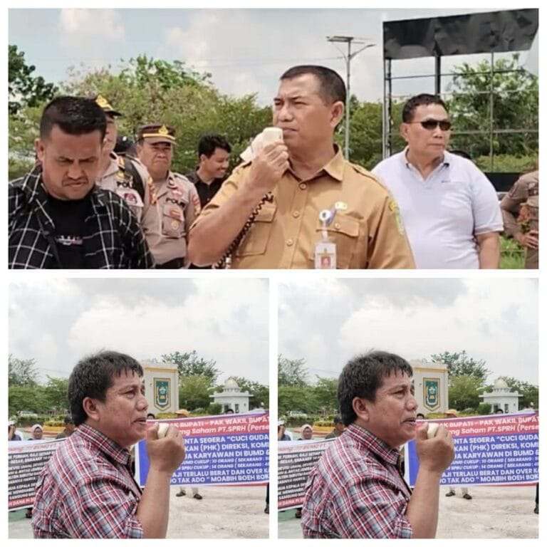 Masyarakat Peduli Nasib Perseroda Unjuk Rasa Depan Kantor Bupati Rohil