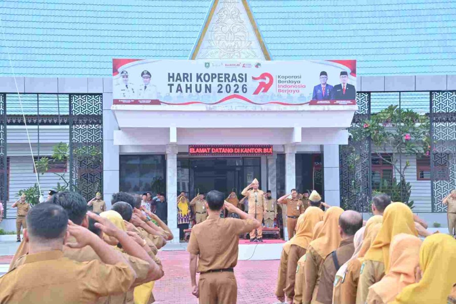 Wabup Bagus Santoso Pimpin Upacara Harkopnas ke-79, Ajak Koperasi Bengkalis Bertransformasi