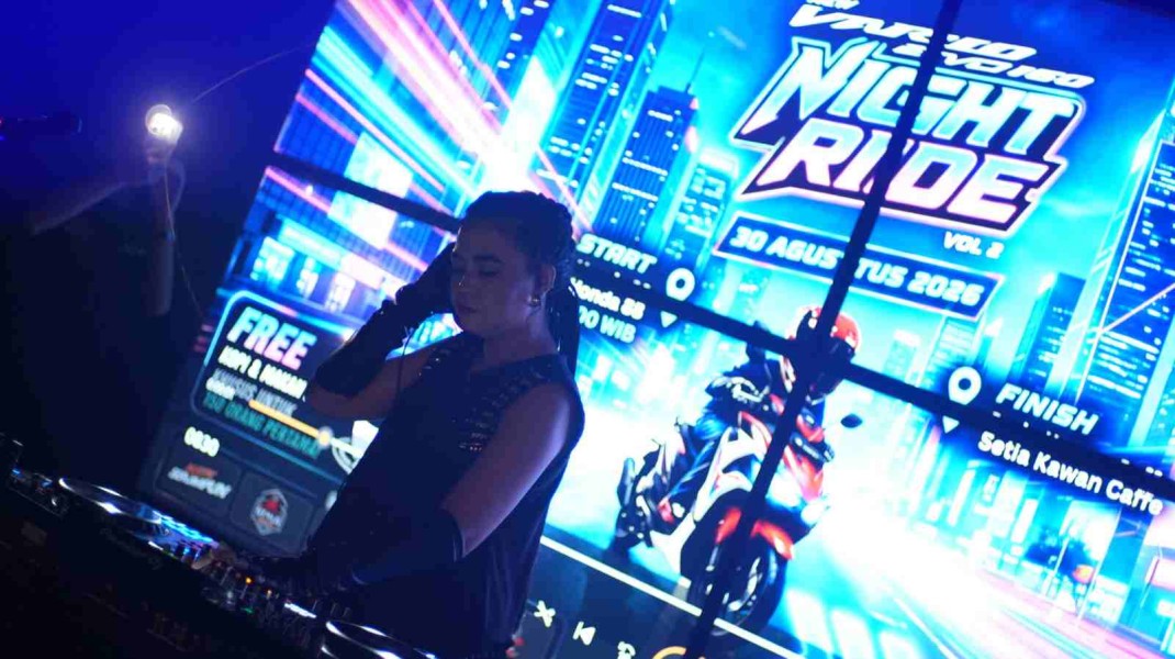 170 Bikers Honda Ramaikan Night Ride di Pekanbaru