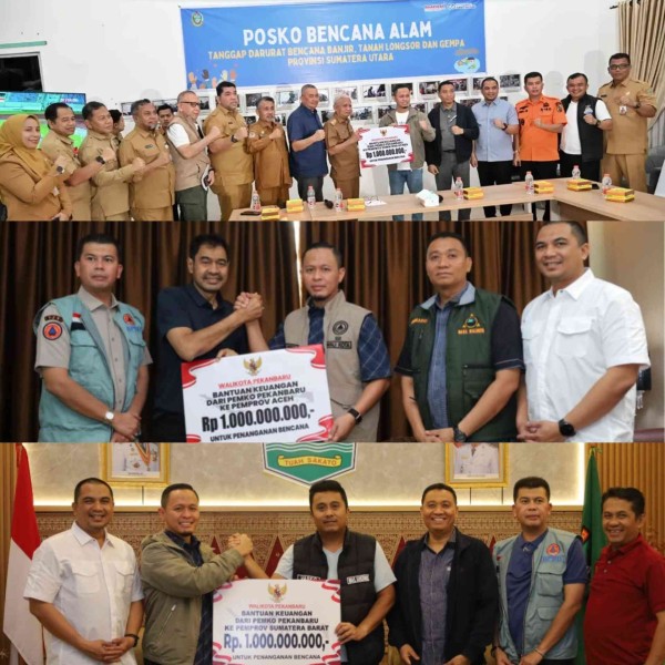 Amanah dari Masyarakat Pekanbaru untuk Korban Bencana Sumatra Telah Diserahkan Walikota Agung