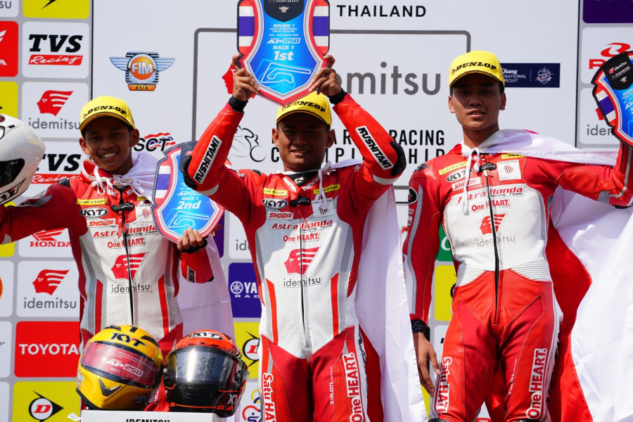 Pebalap Astra Honda Sapu Bersih Podium ARRC Thailand