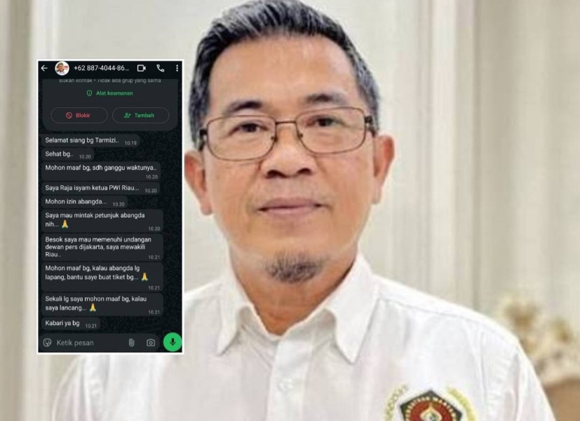 Catut Nama Ketua PWI Riau, Diduga Penipu Minta Uang Modus Biaya Tiket ke Jakarta
