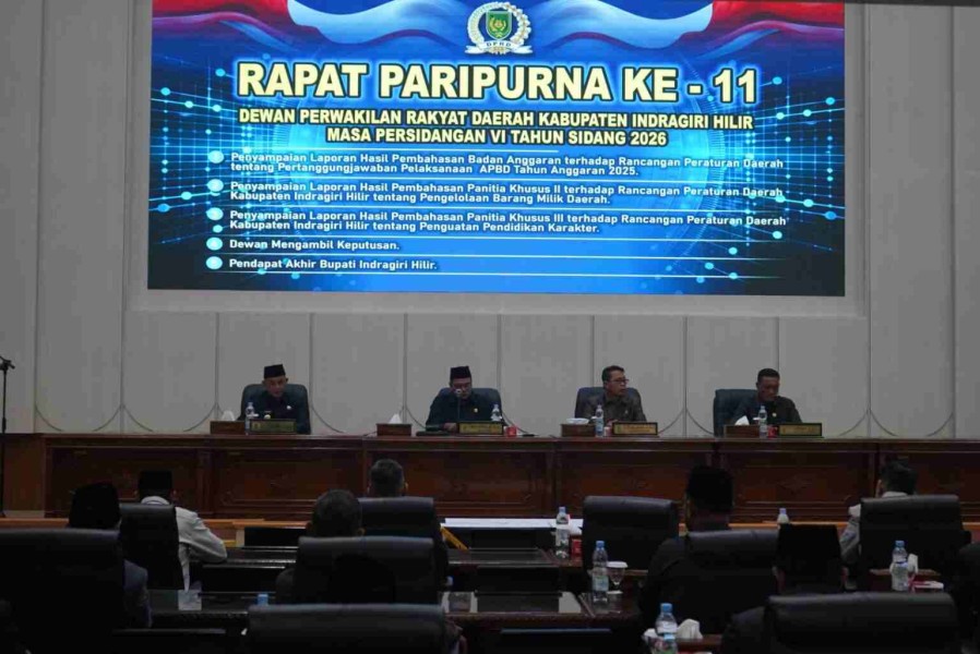 DPRD Inhil Setujui Tiga Ranperda Strategis, Perkuat Tata Kelola hingga Pendidikan Karakter