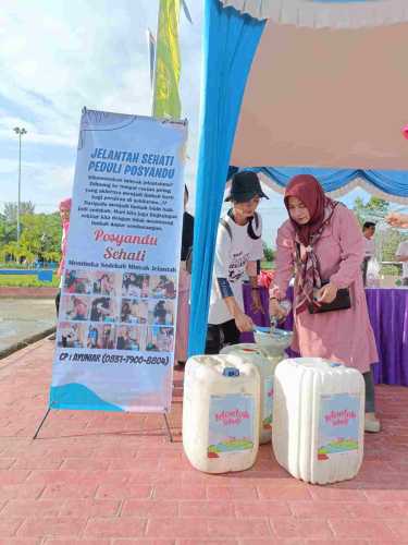 KPI RU Dumai Kumpulkan 44Kg Minyak Jelantah saat Jalan Sehat