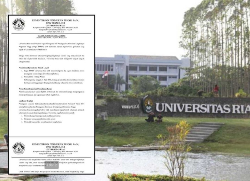 Unri Nonaktif Dokter Terduga Pelaku Pelecehan Mahasiswi, Kasus Sedang Ditangani Internal