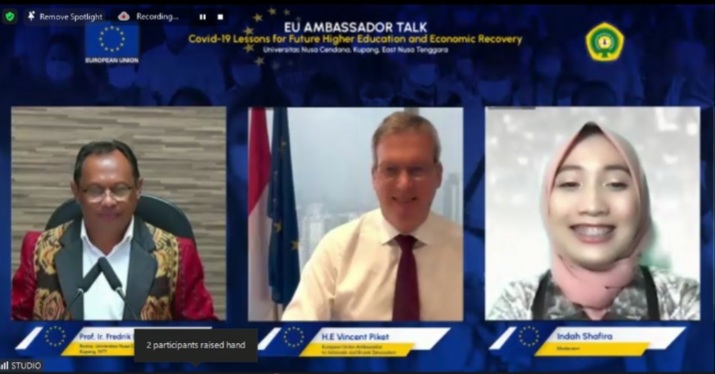 Fokus Pada Pemulihan Pendidikan dan Ekonomi, Universitas Nusa Cendana di Kupang Tuan Rumah EU Ambassador Talk