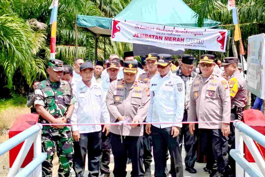 Jembatan Merah Putih Presisi Resmi Beroperasi, Wabup Rohil: Jadi Urat Nadi Baru Perekonomian Warga