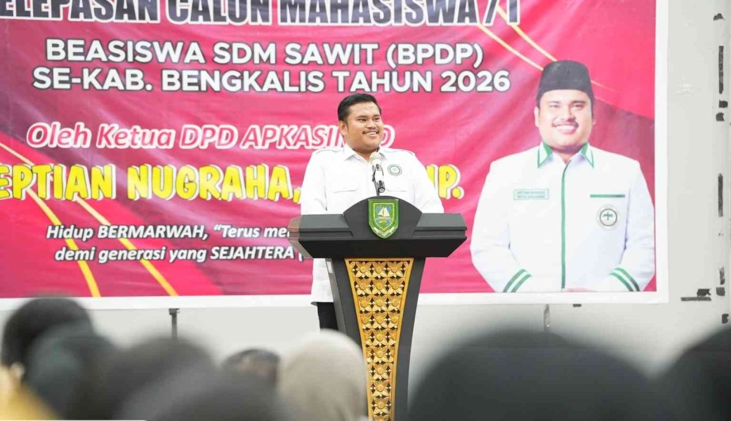 Septian Nugraha Minta Penerima Beasiswa Sawit Kembali Bangun Bengkalis